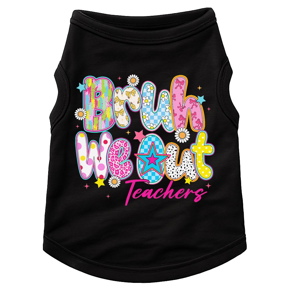 Preppy Bruh We Out Teachers Last Day Of School Summer Break Doggie Tank