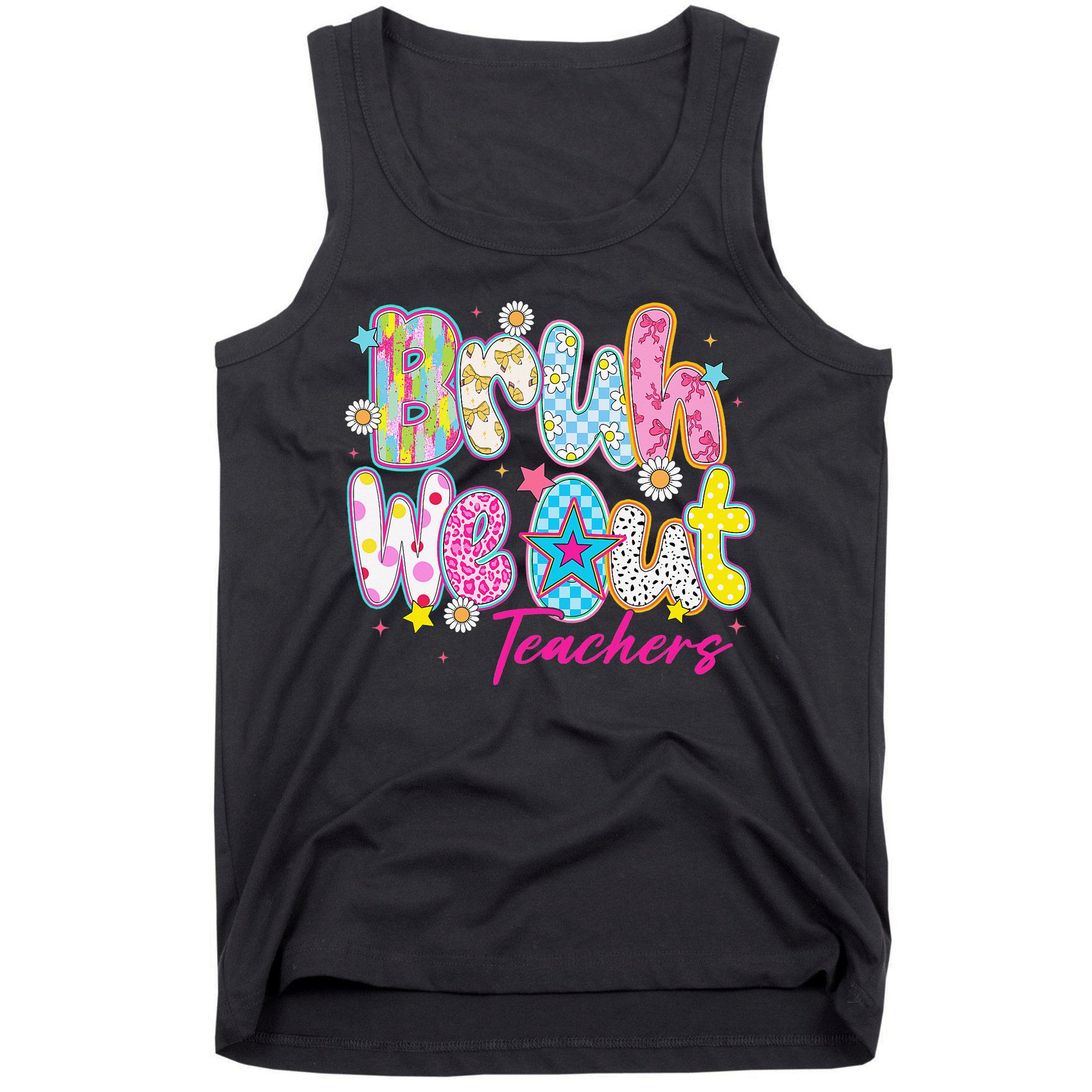 Preppy Bruh We Out Teachers Last Day Of School Summer Break Tank Top