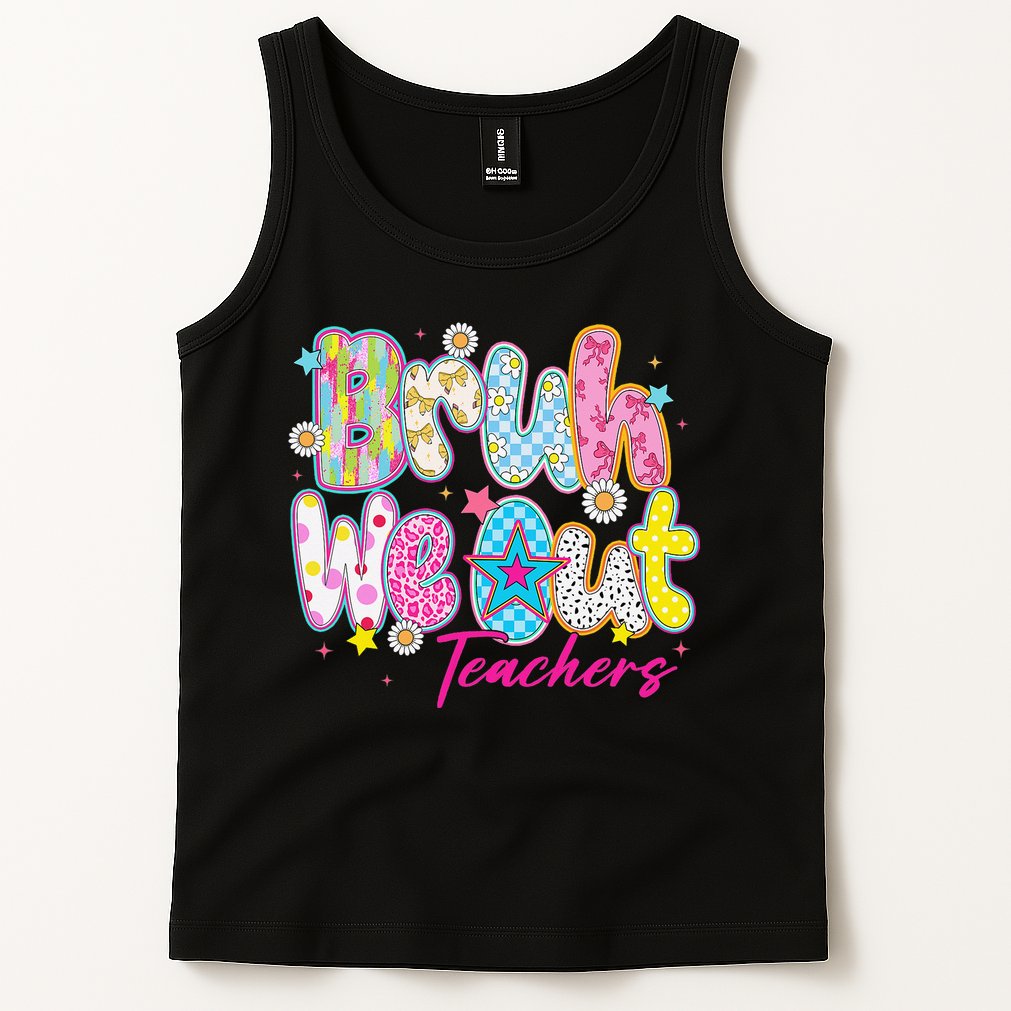 Preppy Bruh We Out Teachers Last Day Of School Summer Break Tank Top