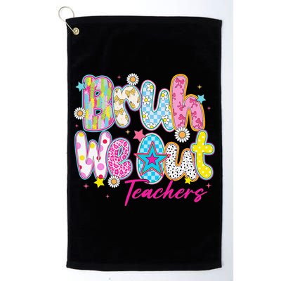Preppy Bruh We Out Teachers Last Day Of School Summer Break Golf Towel