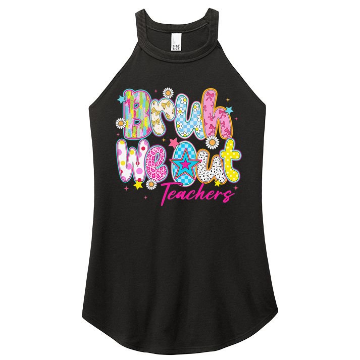Preppy Bruh We Out Teachers Last Day Of School Summer Break Women's Perfect Tri Rocker Tank