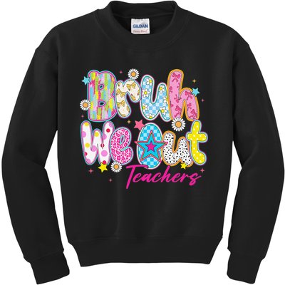 Preppy Bruh We Out Teachers Last Day Of School Summer Break Kids Sweatshirt