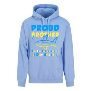 Proud Brother World Down Syndrome Awareness Day Shark Gift Unisex Surf Hoodie