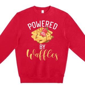 Powered By Waffles Premium Crewneck Sweatshirt