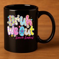 Preppy Bruh We Out Lunch Ladies Last Day Of School Summer 11oz C Handle Ceramic Mug