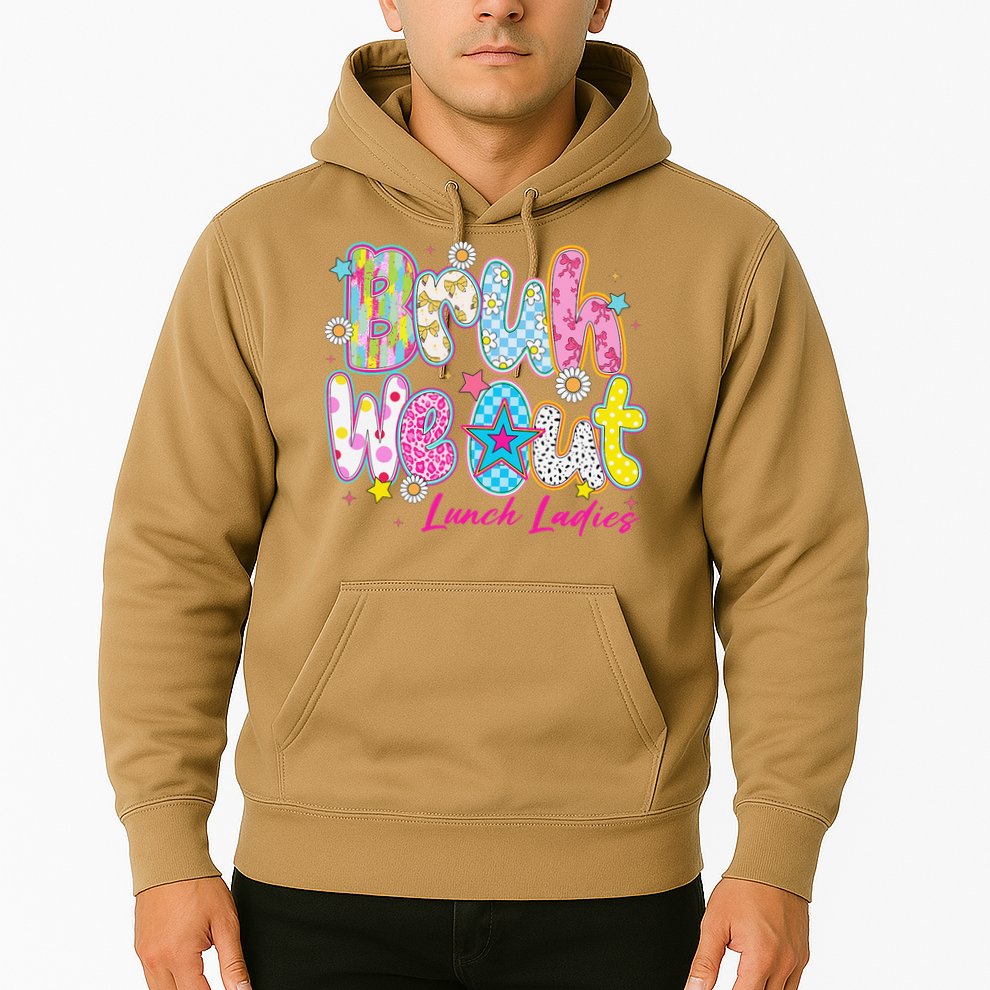 Preppy Bruh We Out Lunch Ladies Last Day Of School Summer Hoodie