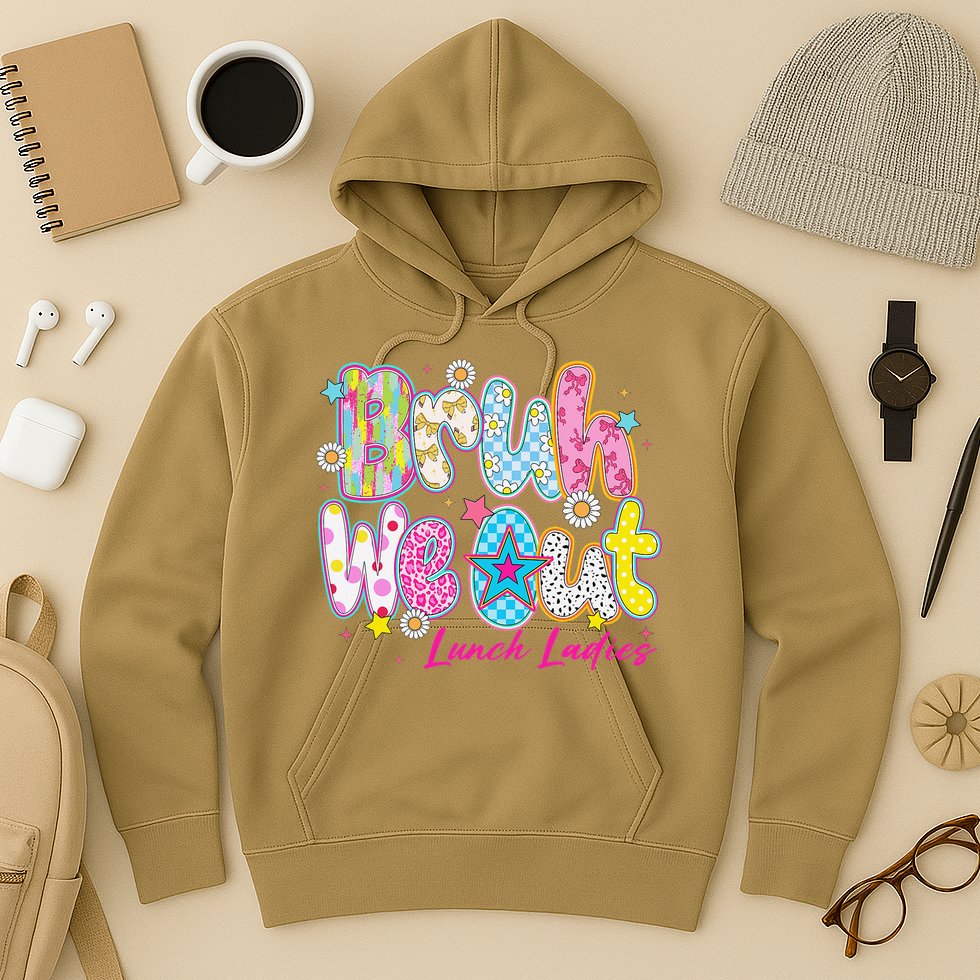 Preppy Bruh We Out Lunch Ladies Last Day Of School Summer Hoodie