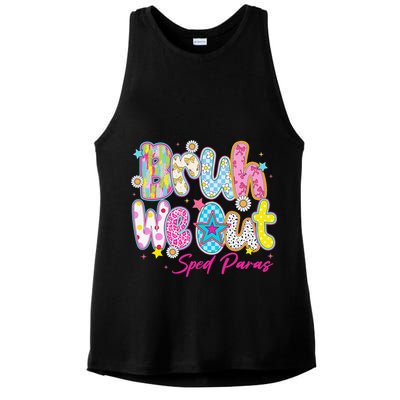 Preppy Bruh We Out Sped Paras Last Day Of School Summer Ladies PosiCharge Tri-Blend Wicking Tank
