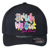 Preppy Bruh We Out Sped Paras Last Day Of School Summer Flexfit Unipanel Trucker Cap