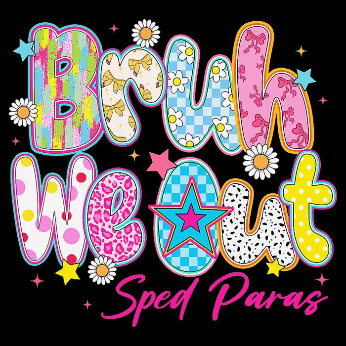 Preppy Bruh We Out Sped Paras Last Day Of School Summer V-Neck T-Shirt