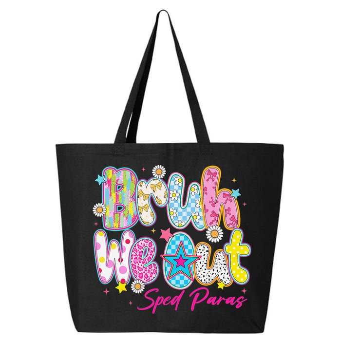 Preppy Bruh We Out Sped Paras Last Day Of School Summer 25L Jumbo Tote