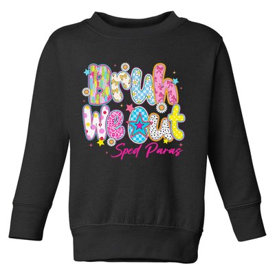 Preppy Bruh We Out Sped Paras Last Day Of School Summer Toddler Sweatshirt