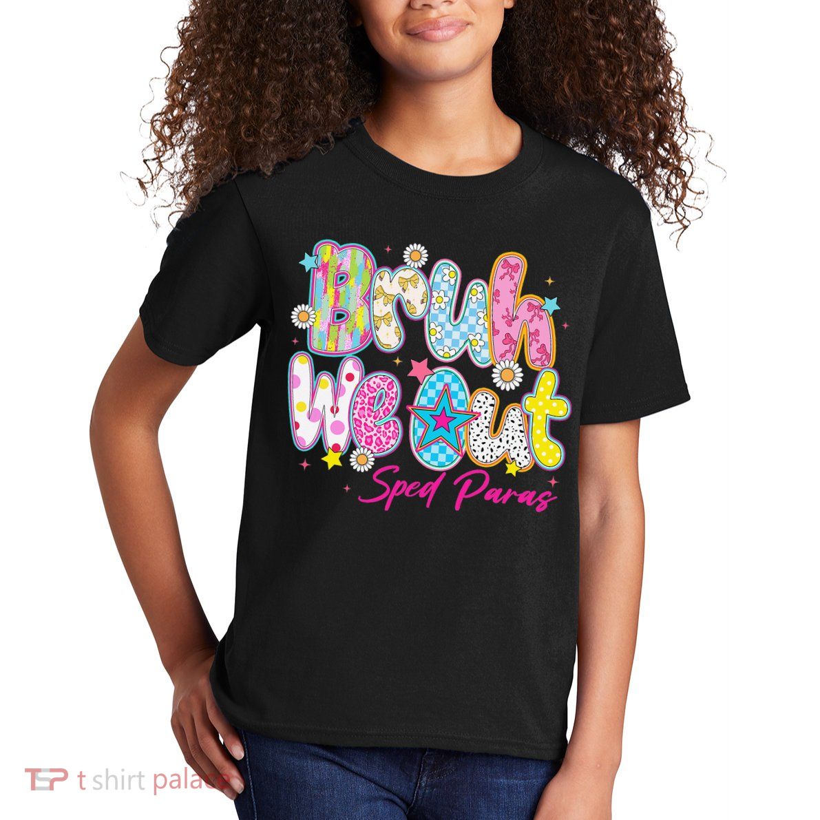 Preppy Bruh We Out Sped Paras Last Day Of School Summer Kids T-Shirt