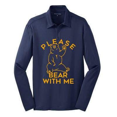 PLEASE BEAR WITH ME Silk Touch Performance Long Sleeve Polo