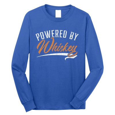 Powered By Whiskey Whisky Ing Drunk Alcohol Er Cool Gift Long Sleeve Shirt