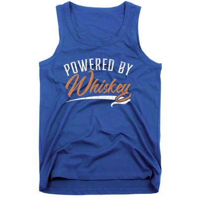 Powered By Whiskey Whisky Ing Drunk Alcohol Er Cool Gift Tank Top