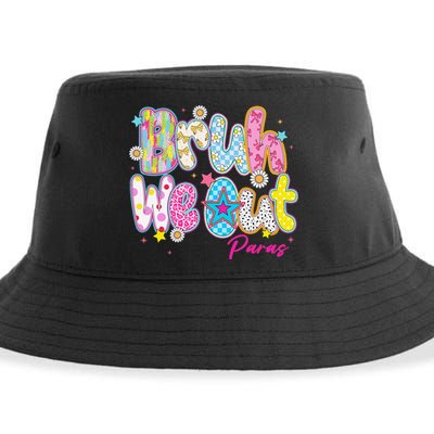 Preppy Bruh We Out Paraprofessionals Last Day Of School Sustainable Bucket Hat