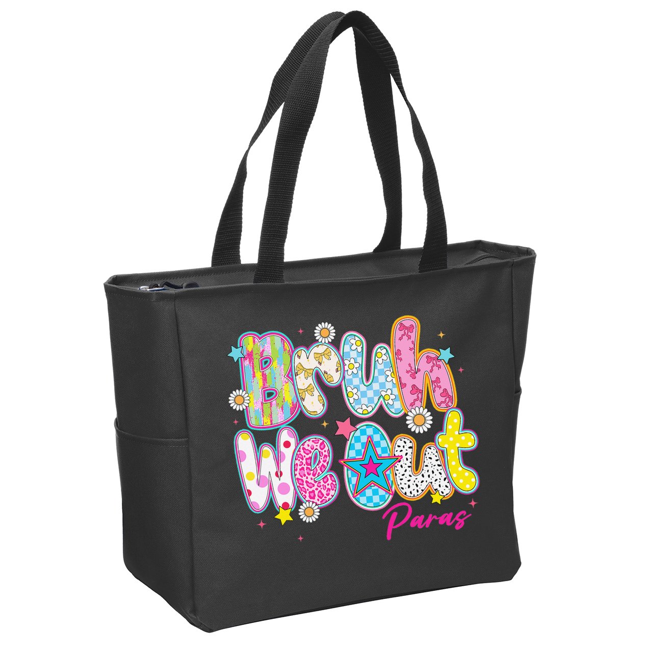 Preppy Bruh We Out Paraprofessionals Last Day Of School Zip Tote Bag