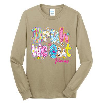 Preppy Bruh We Out Paraprofessionals Last Day Of School Tall Long Sleeve T-Shirt