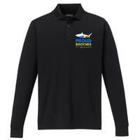 Proud Brother World Down Syndrome Awareness Day Shark T21 Performance Long Sleeve Polo