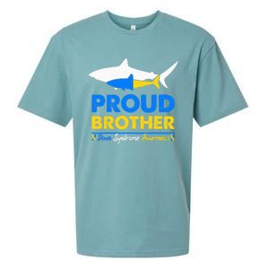 Proud Brother World Down Syndrome Awareness Day Shark T21 Sueded Cloud Jersey T-Shirt