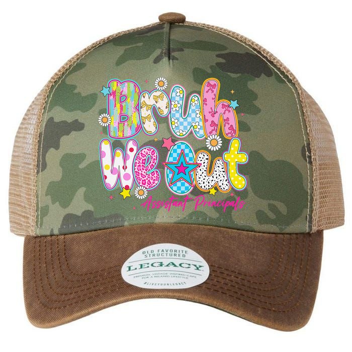 Preppy Bruh We Out Assistant Principals Last Day Of School Legacy Tie Dye Trucker Hat