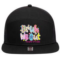 Preppy Bruh We Out Assistant Principals Last Day Of School 7 Panel Mesh Trucker Snapback Hat