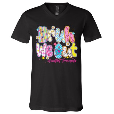 Preppy Bruh We Out Assistant Principals Last Day Of School V-Neck T-Shirt