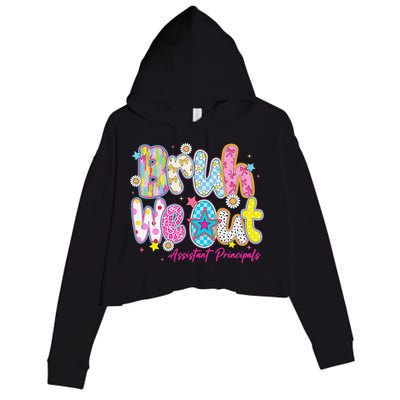 Preppy Bruh We Out Assistant Principals Last Day Of School Crop Fleece Hoodie