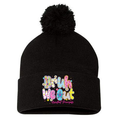 Preppy Bruh We Out Assistant Principals Last Day Of School Pom Pom 12in Knit Beanie