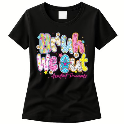 Preppy Bruh We Out Assistant Principals Last Day Of School Womens T-Shirt