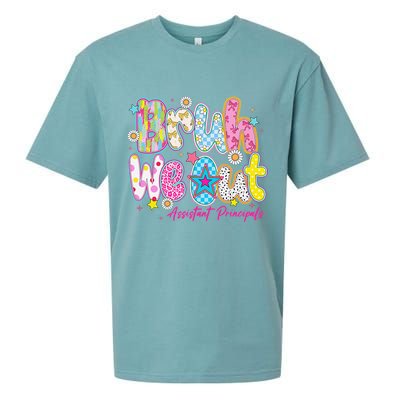 Preppy Bruh We Out Assistant Principals Last Day Of School Sueded Cloud Jersey T-Shirt
