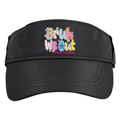 Preppy Bruh We Out School Secretaries Last Day Of School Adult Drive Performance Visor