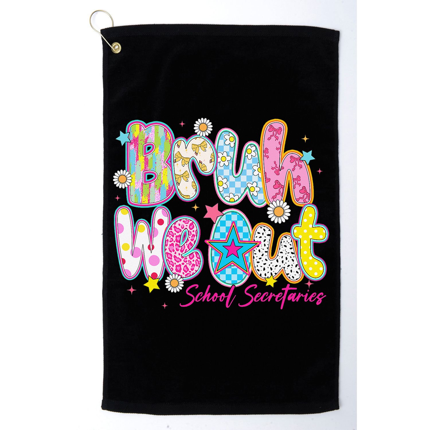 Preppy Bruh We Out School Secretaries Last Day Of School Golf Towel