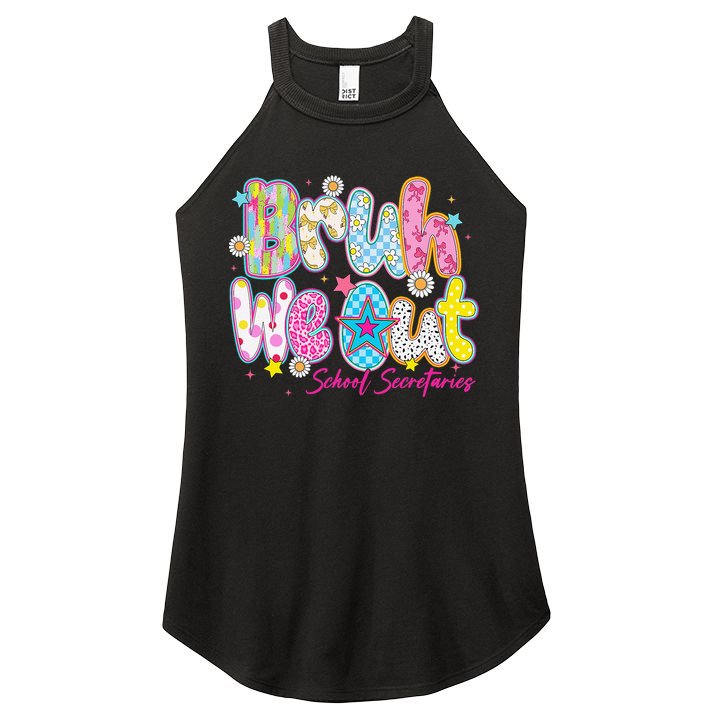 Preppy Bruh We Out School Secretaries Last Day Of School Women's Perfect Tri Rocker Tank