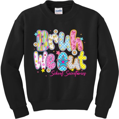 Preppy Bruh We Out School Secretaries Last Day Of School Kids Sweatshirt
