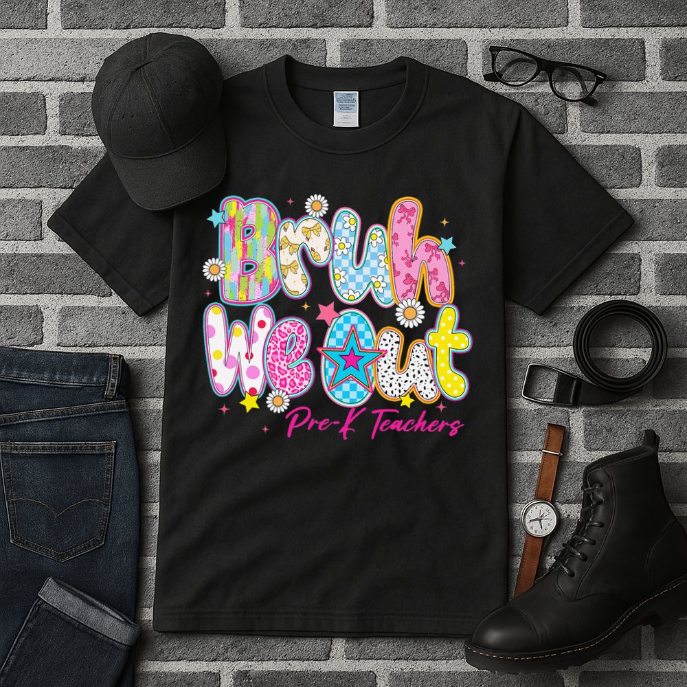 Preppy Bruh We Out Pre-K Teachers Last Day Of School Summer Tall T-Shirt