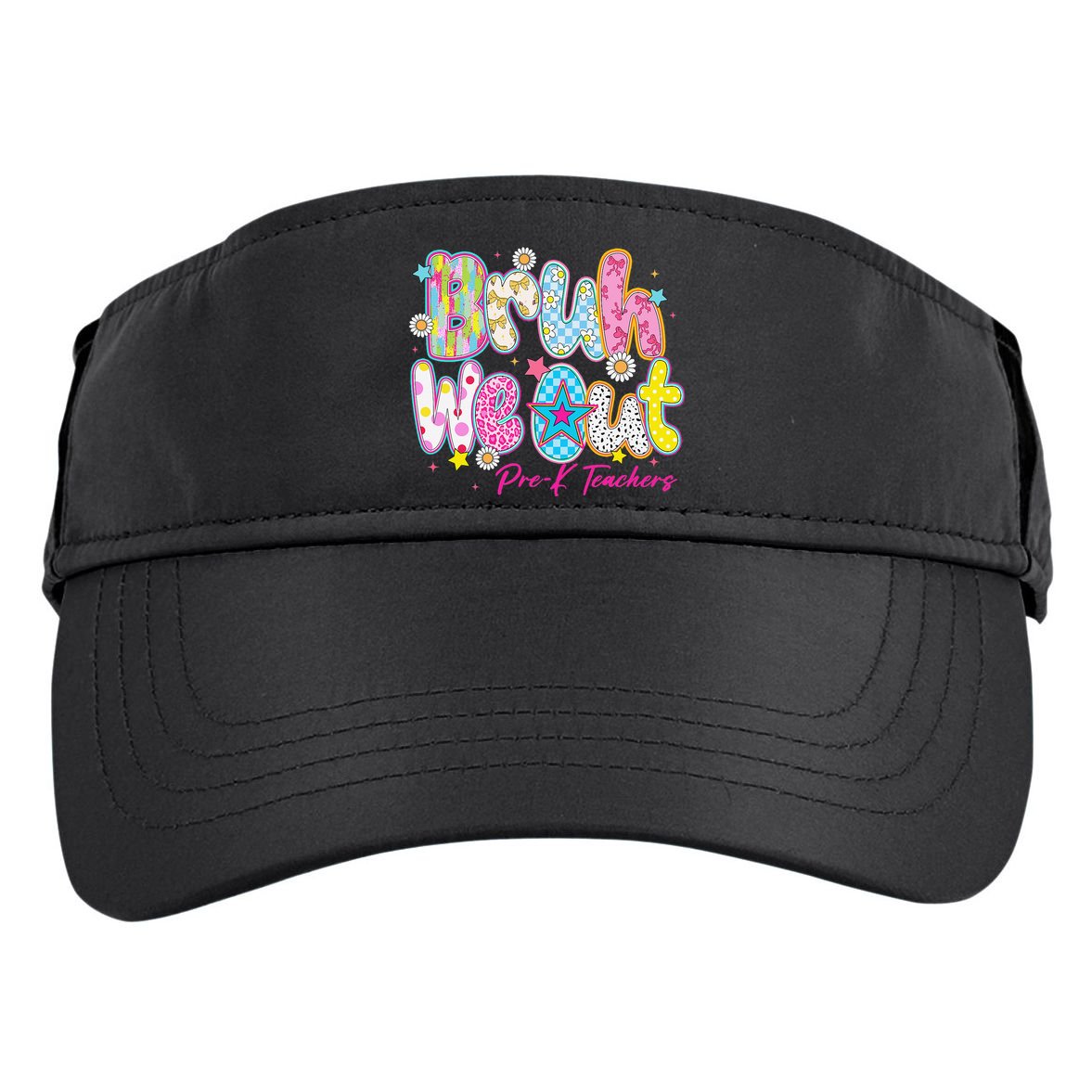 Preppy Bruh We Out Pre-K Teachers Last Day Of School Summer Adult Drive Performance Visor