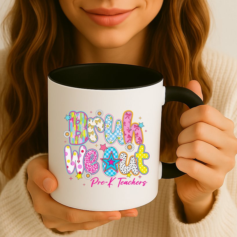 Preppy Bruh We Out Pre-K Teachers Last Day Of School Summer Mug