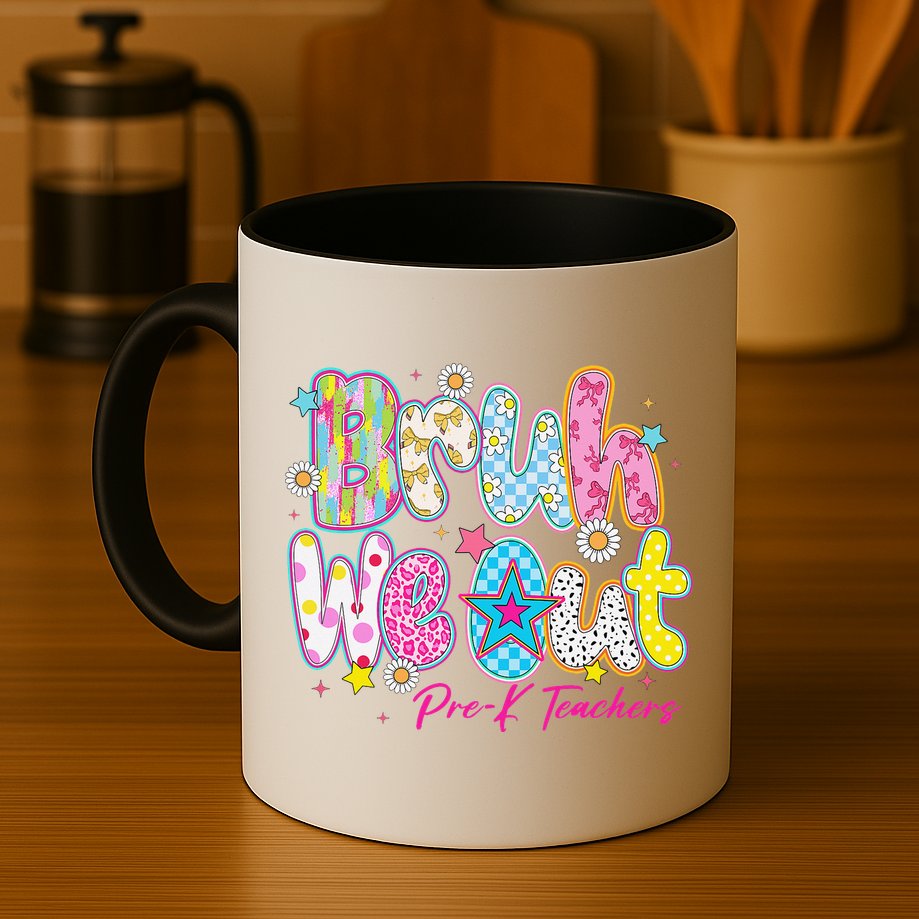Preppy Bruh We Out Pre-K Teachers Last Day Of School Summer Mug