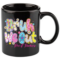 Preppy Bruh We Out Pre-K Teachers Last Day Of School Summer 11oz C Handle Ceramic Mug