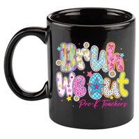 Preppy Bruh We Out Pre-K Teachers Last Day Of School Summer 11oz C Handle Ceramic Mug
