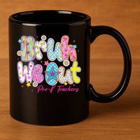 Preppy Bruh We Out Pre-K Teachers Last Day Of School Summer 11oz C Handle Ceramic Mug