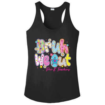 Preppy Bruh We Out Pre-K Teachers Last Day Of School Summer Ladies PosiCharge Competitor Racerback Tank