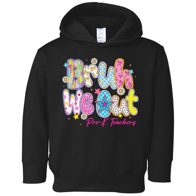 Preppy Bruh We Out Pre-K Teachers Last Day Of School Summer Toddler Hoodie