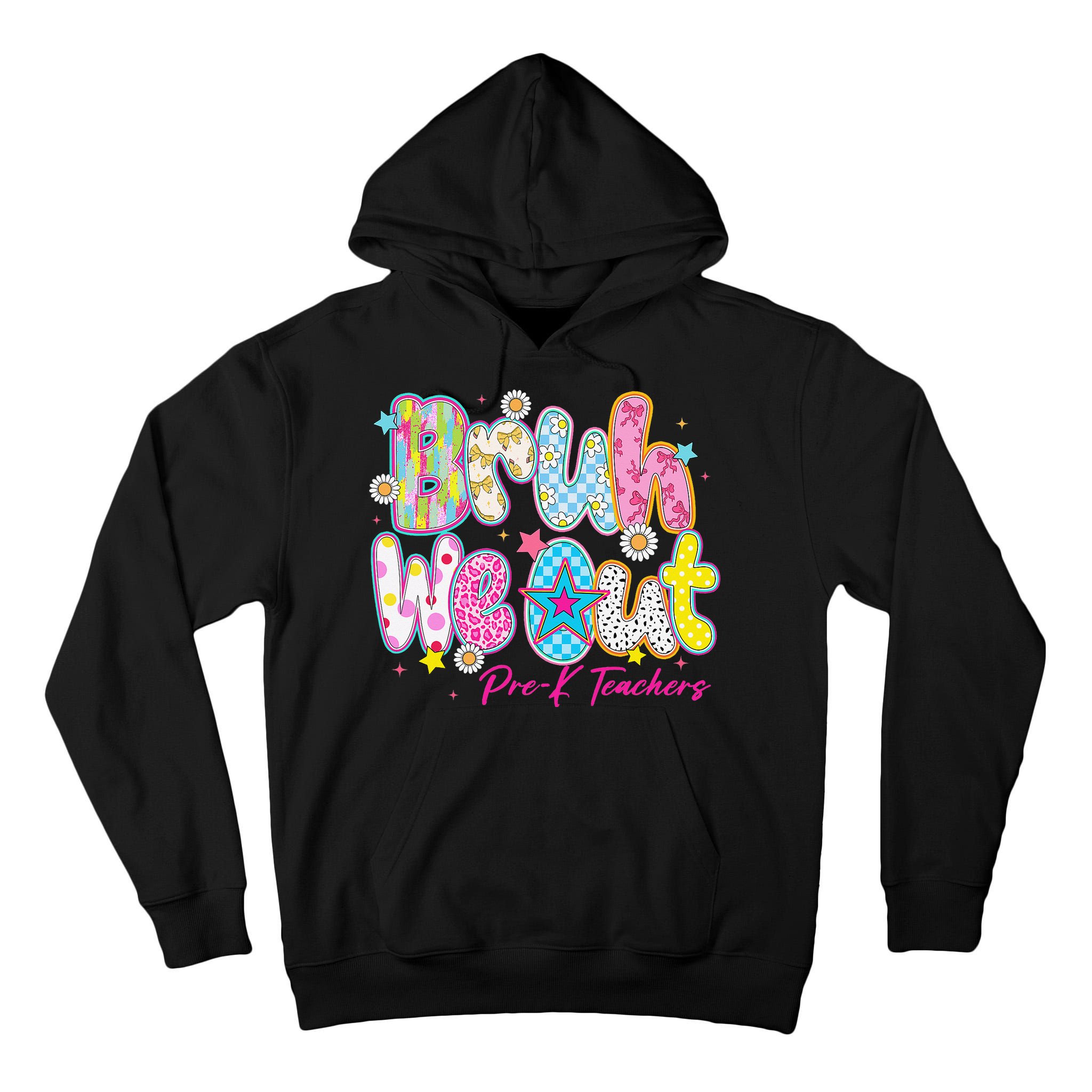 Preppy Bruh We Out Pre-K Teachers Last Day Of School Summer Tall Hoodie