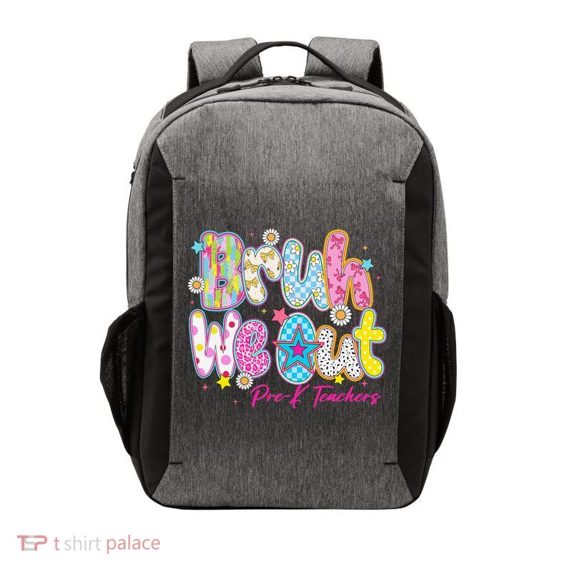 Preppy Bruh We Out Pre-K Teachers Last Day Of School Summer Vector Backpack