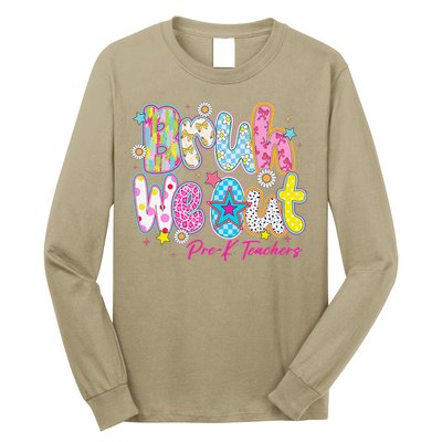 Preppy Bruh We Out Pre-K Teachers Last Day Of School Summer Long Sleeve Shirt