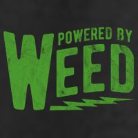 Powered By Weed 7 Panel Mesh Trucker Snapback Hat