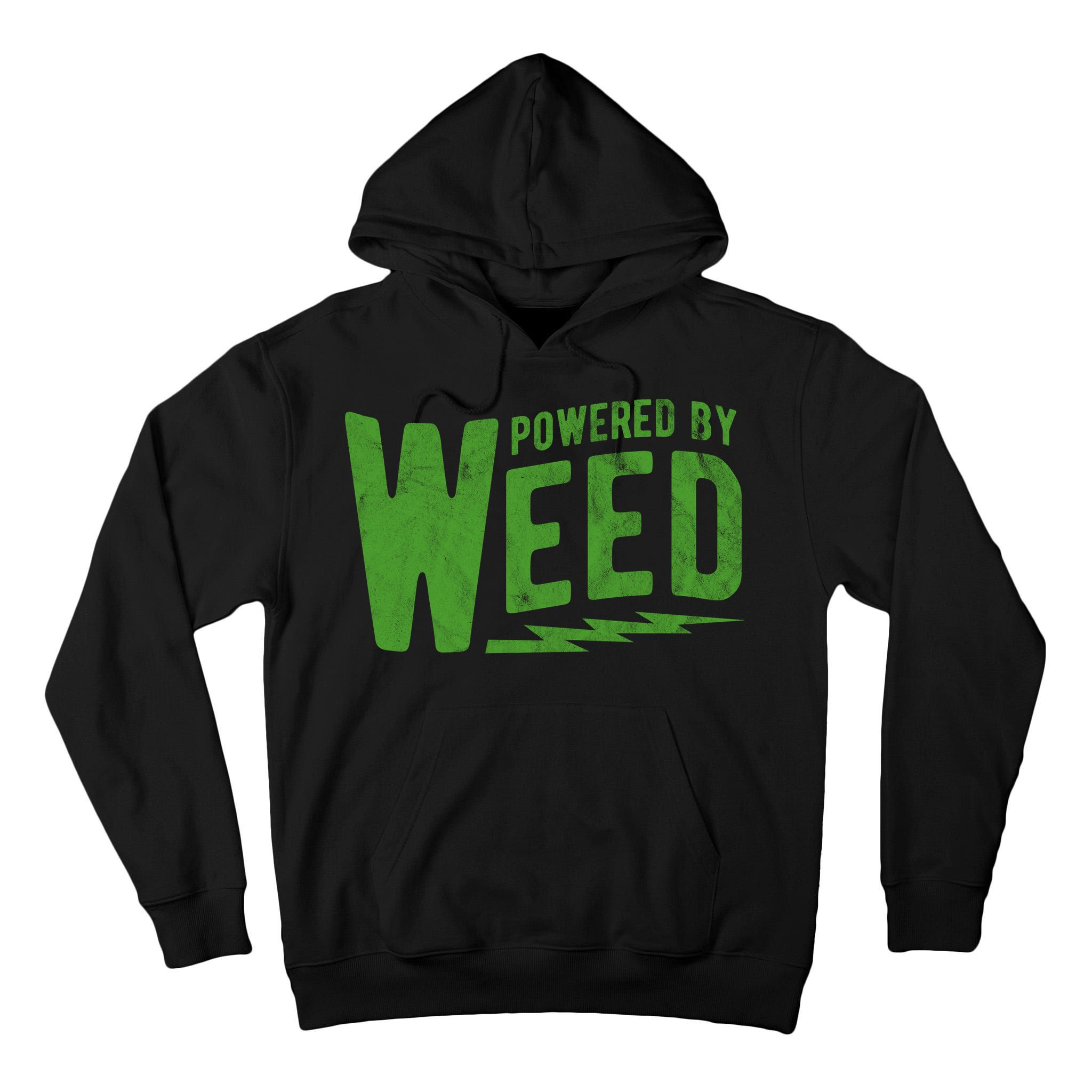 Powered By Weed Tall Hoodie